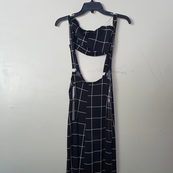 Nwt suspender grid print jumpsuit - Picture 2 of 4